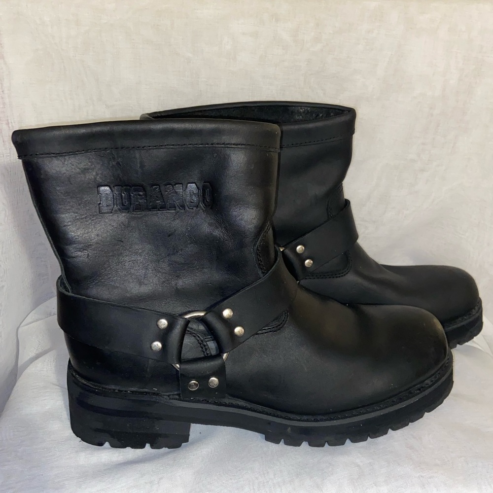 Men’s Durango Boots -Genuine Black Leather Harness - 13